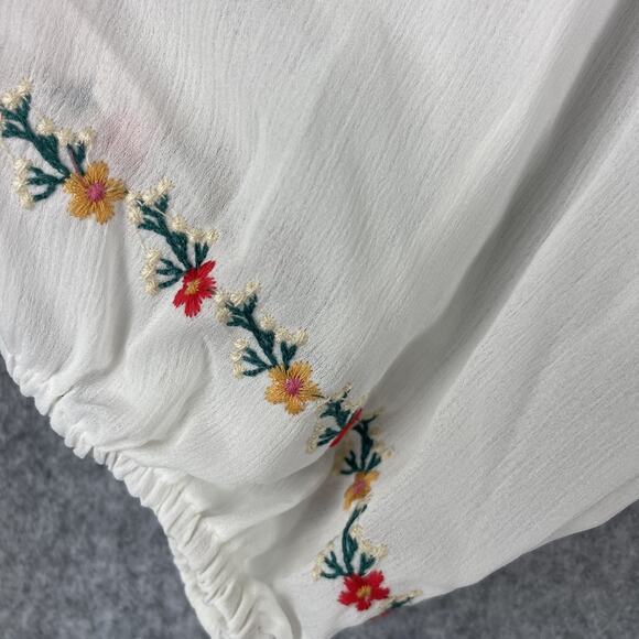 Savanna Jane Embroidered Top Womens 3X Floral Babydoll Boho Peasant Romantic NEW - Picture 5 of 16